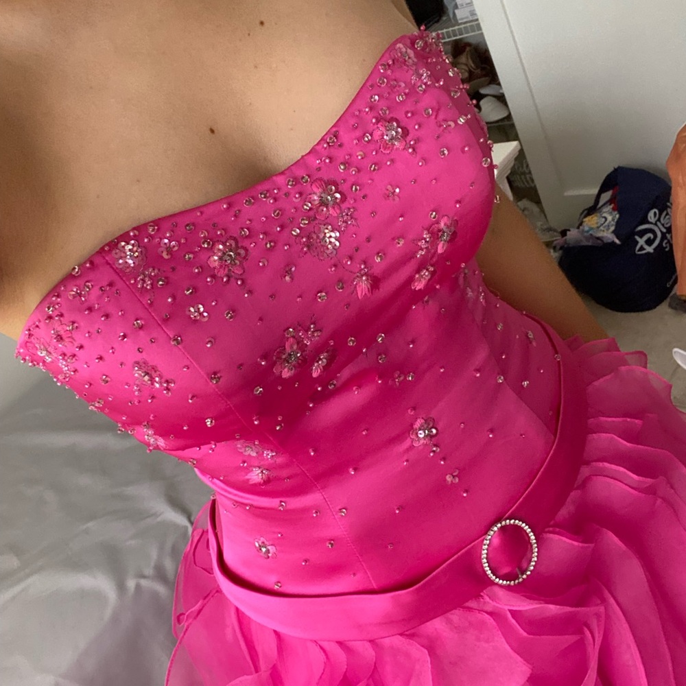 Hot Pink Quinceañera Sweet 16 Sweetheart Ball Gown Fuchsia